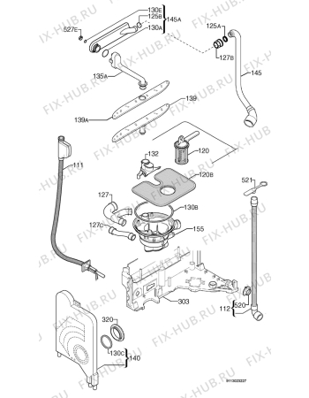 Взрыв-схема посудомоечной машины Electrolux ESI6113X - Схема узла Hydraulic System 272